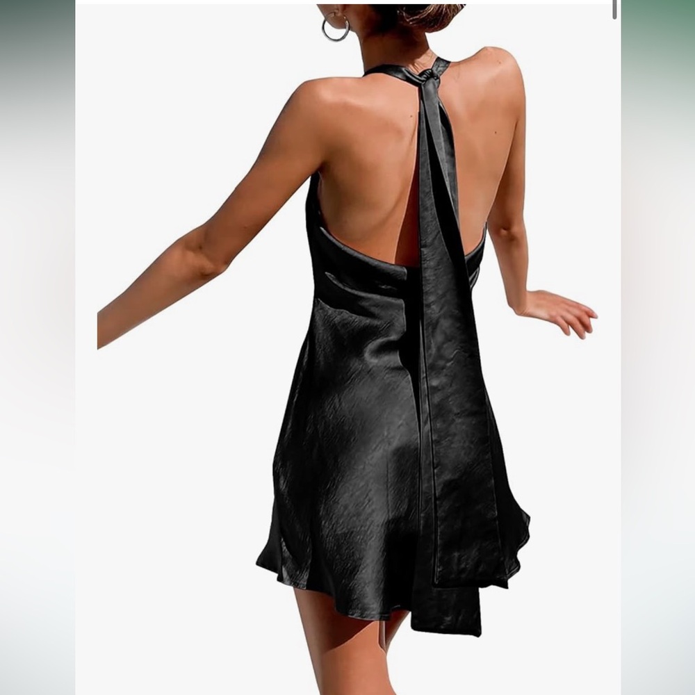 Cowl neck mini dress